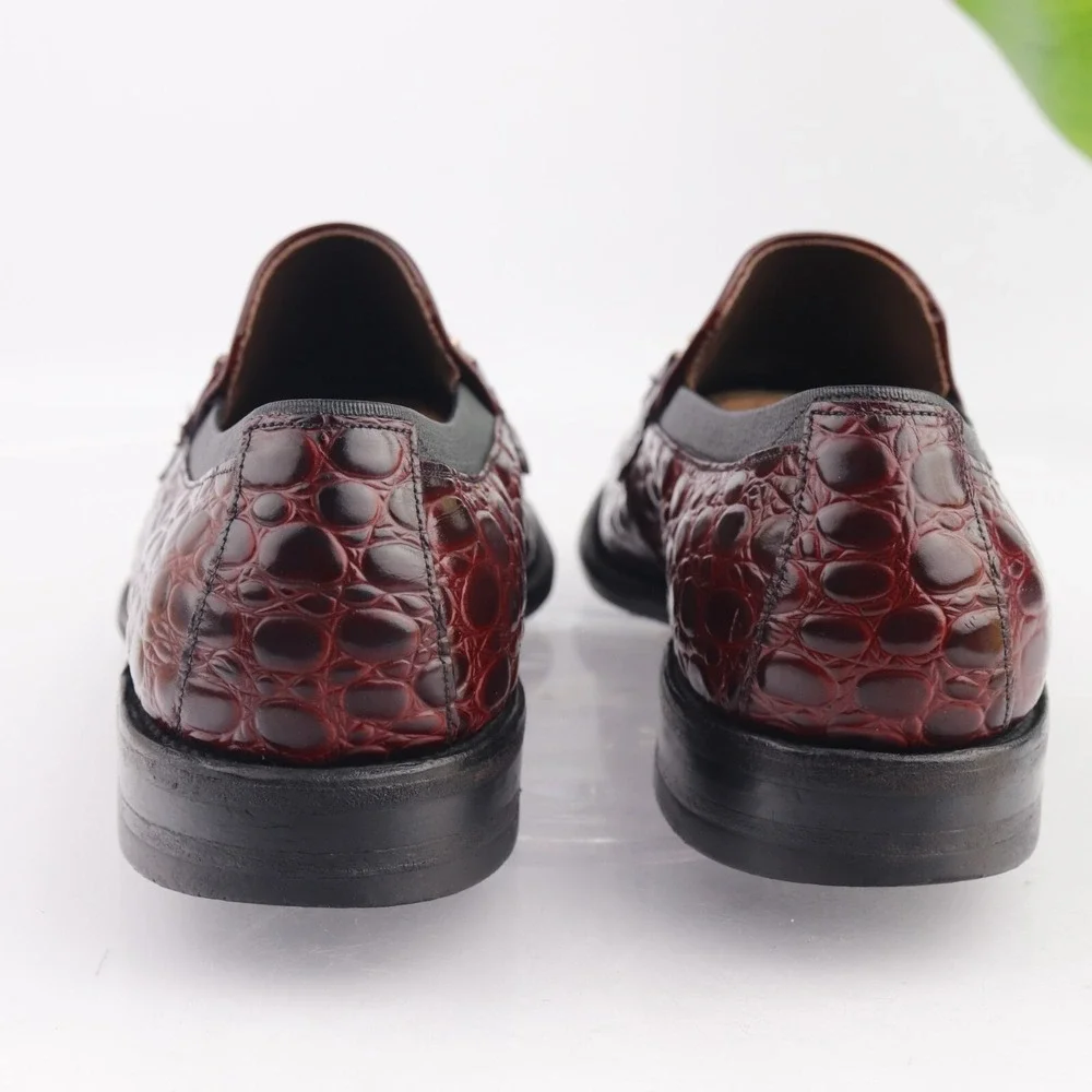 Allen Edmonds Mens Malibu Bit Loafer Size 10 C Red Exotic Leather Slip On Shoes